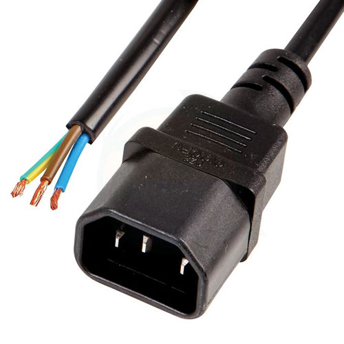 IEC to 3 Stripped Cables